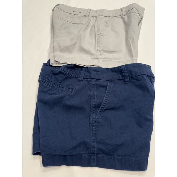 LOT of 2 J.Crew Women's 3.5" Classic Chino Shorts Size 0 Navy Gray Cotton - Picture 4 of 10